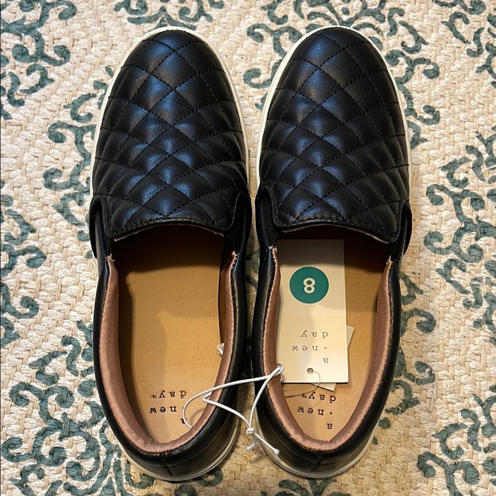 A New Day Black Quilted Sneakers
